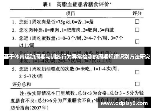 基于体育运动周期与训练行为异常检测的周期规律识别方法研究